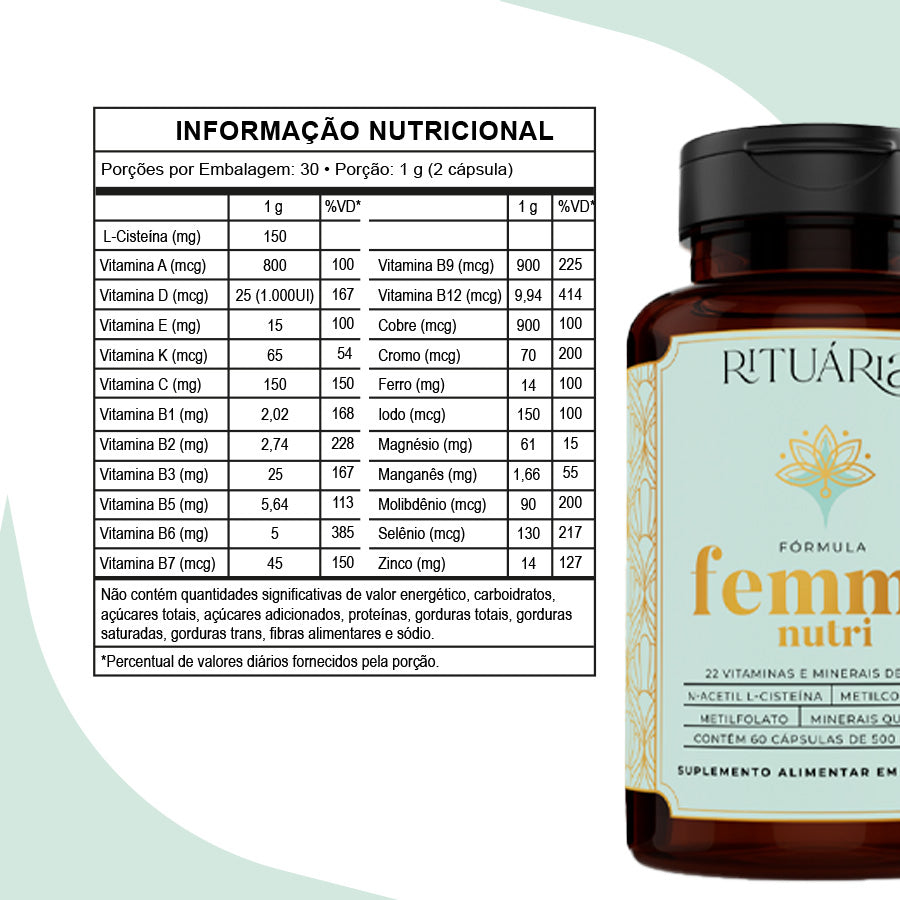 Fórmula Femme Nutri (Multivitamínico para a Mulher) - 30 dias