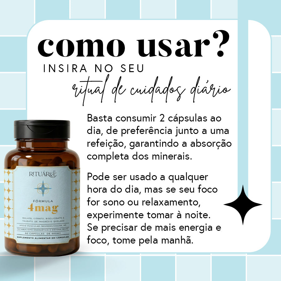 Fórmula 4Mag (Magnésio) - 30 dias