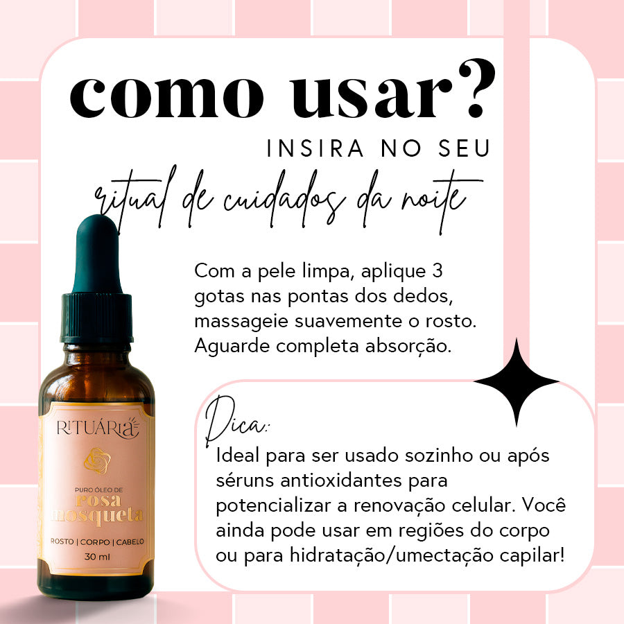 Óleo de Rosa Mosqueta 30ml - 100% Puro