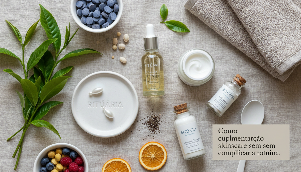 Como começar suplementação skincare sem complicar a rotina