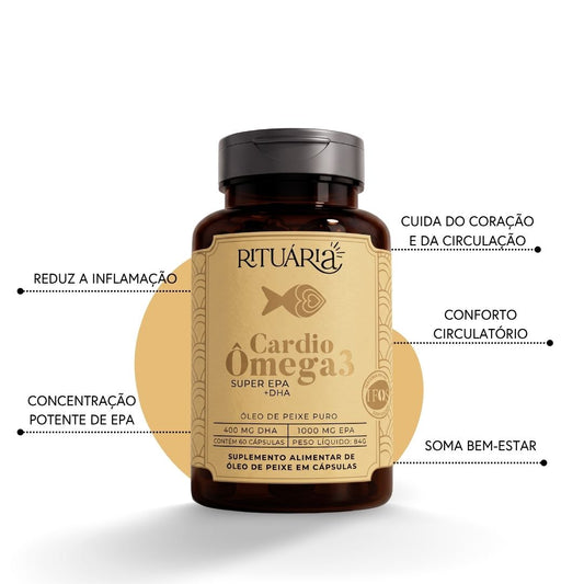 Fórmula Cardio Ômega 3 (Super EPA) - 60 cápsulas - Com Certificação IFOS