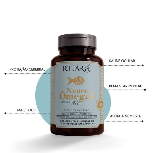 Fórmula Neuro Ômega 3 (Super DHA) - 60 cápsulas - Com Certificação IFOS