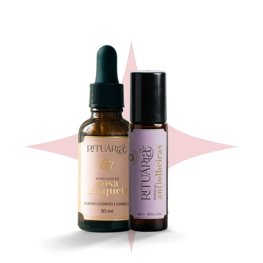 Ritual Óleos Nutritivos (Antiolheiras Roll-on + Óleo de Rosa Mosqueta)