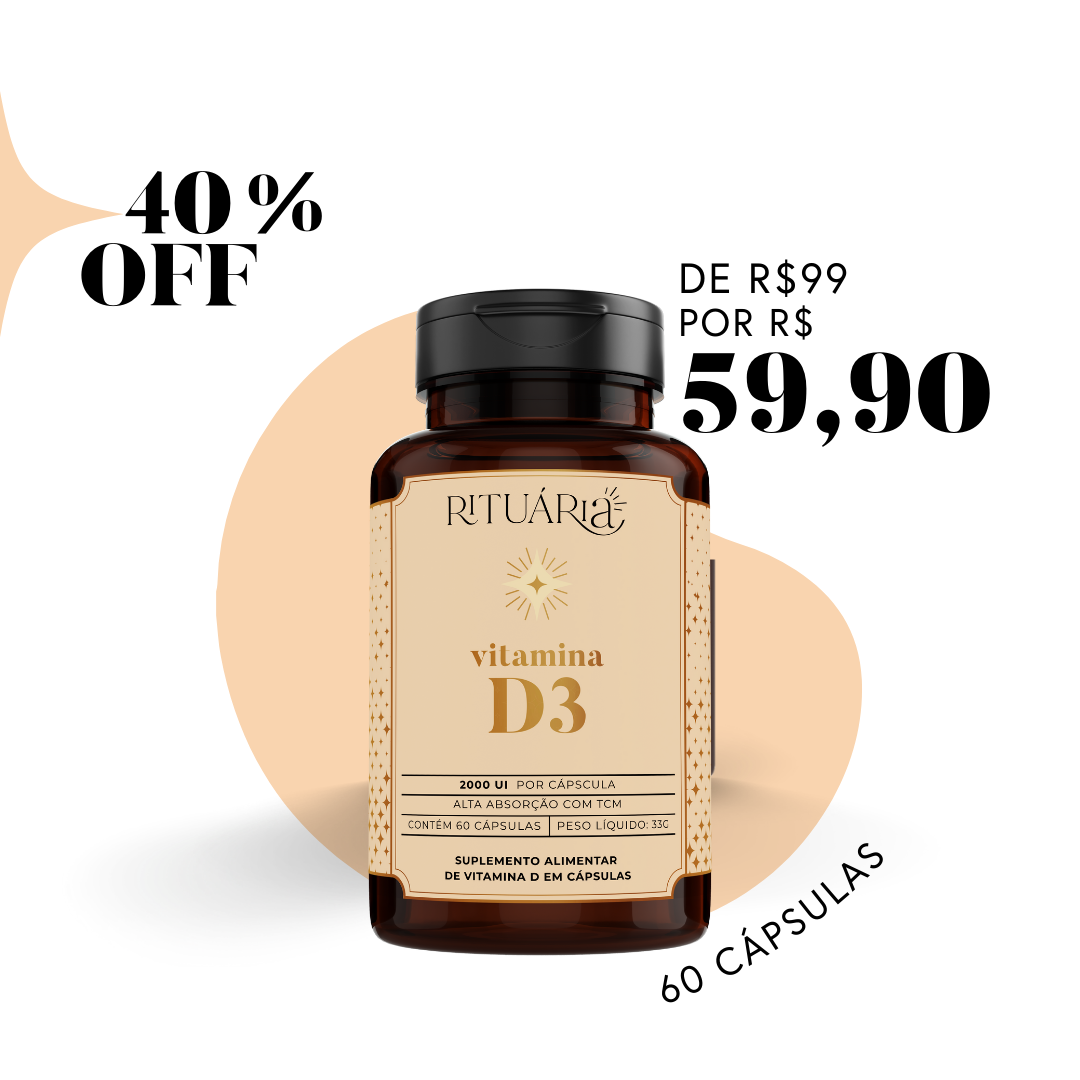 Vitamina D3 2.000 UI com TCM - 60 cápsulas