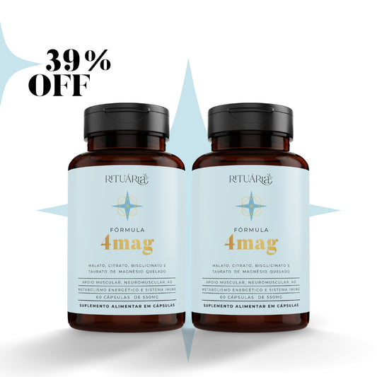 2x Fórmulas 4Mag (Magnésio) - 60 dias