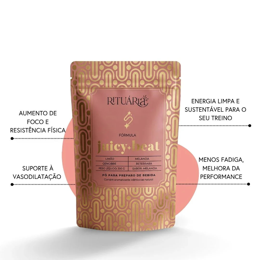 Juicy Beat (Pré-treino Natural sem Cafeína) - Sabor Melancia com Limão