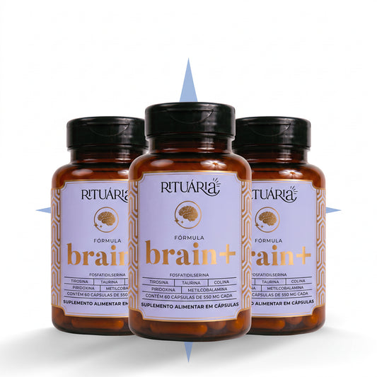 3x Fórmula Brain+ 90 dias (90 cápsulas)