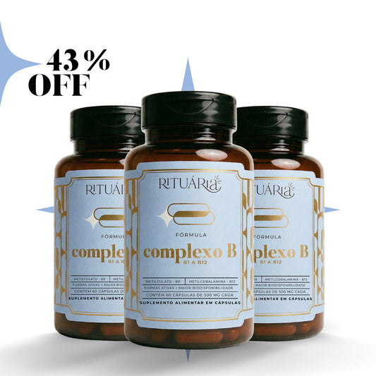 3x Fórmula Complexo B - 60 dias (60 cápsulas)