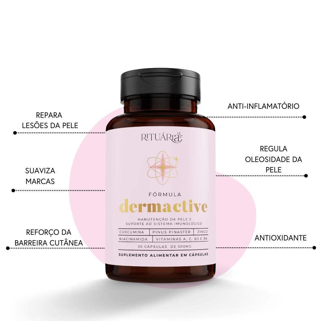 Fórmula Dermactive - 30 dias (Niacinamida Oral + Curcumina +Zinco)