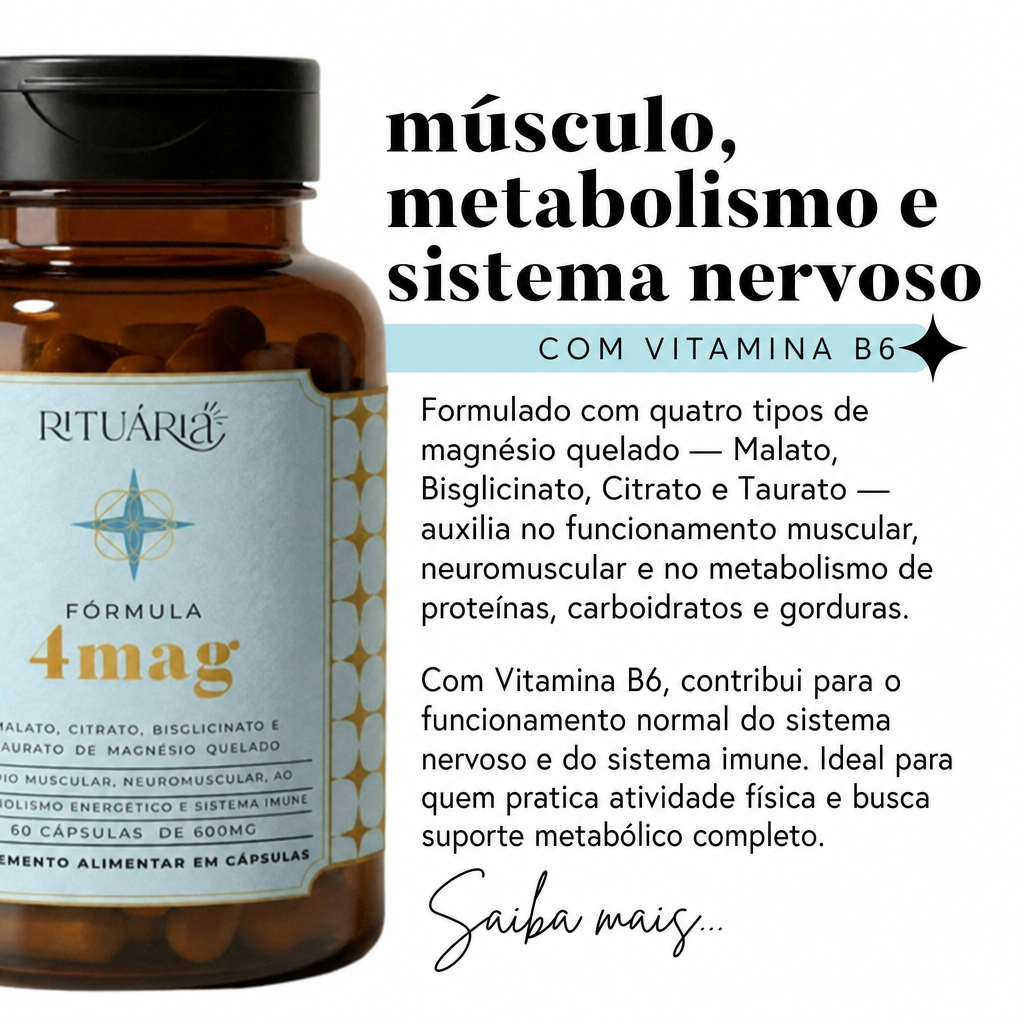 Fórmula 4Mag (Magnésio) - 30 dias