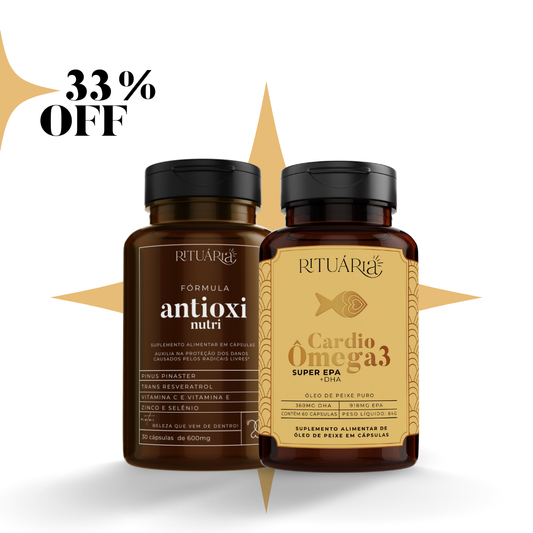 Ritual para Lipedema / Circulação – Cardio Ômega 3 + Antioxi Nutri 30 cápsulas