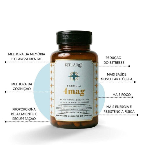 2x Fórmulas 4Mag (Magnésio) - 60 dias