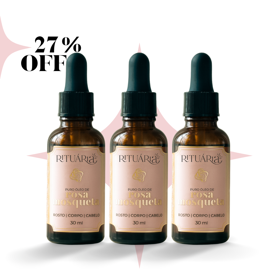 3x Óleos de Rosa Mosqueta | 30 ml cada