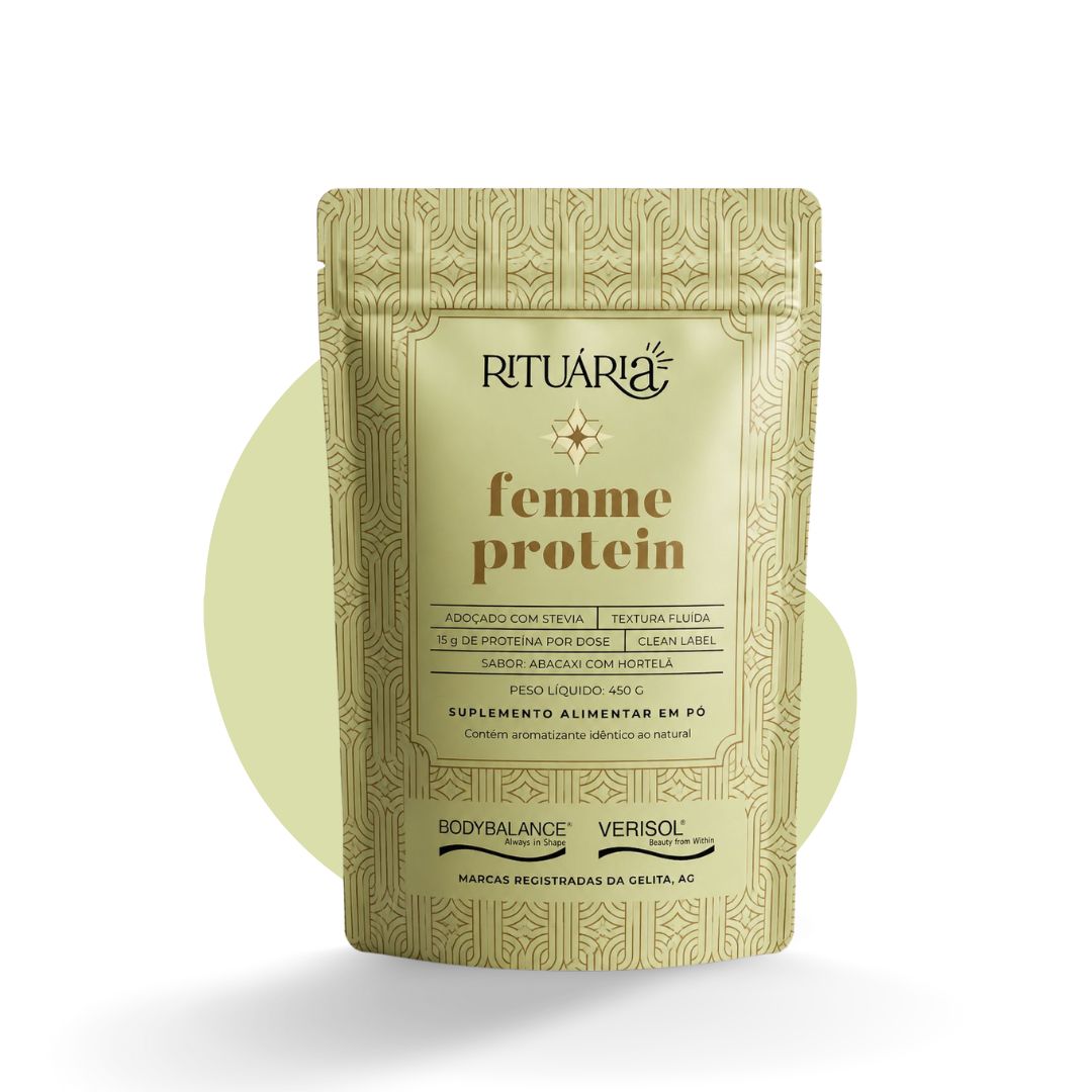 Femme Protein - Colágeno BODYBALANCE® + VERISOL® - Sabor Abacaxi com Hortelã