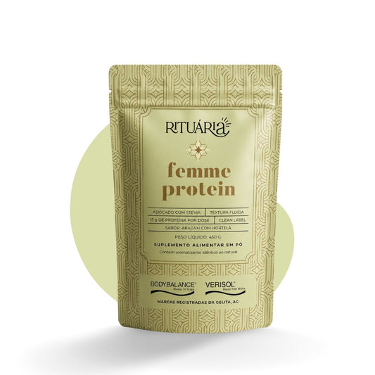 Femme Protein - Colágeno BODYBALANCE® + VERISOL® - Sabor Abacaxi com Hortelã