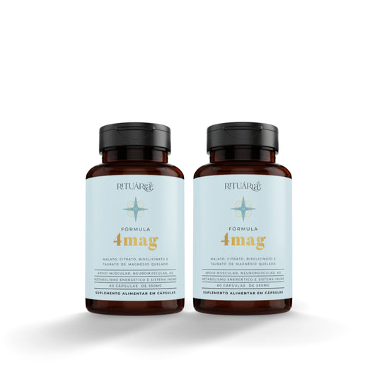 2x Fórmulas 4Mag (Magnésio) - 60 dias