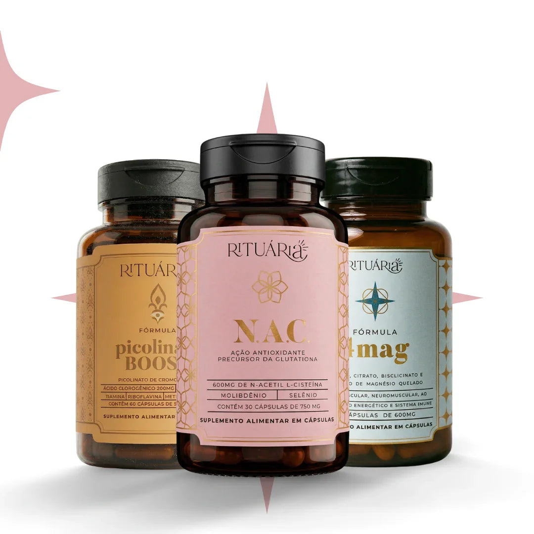Trio de Queridinhos (4Mag + NAC + Picolinato Boost)