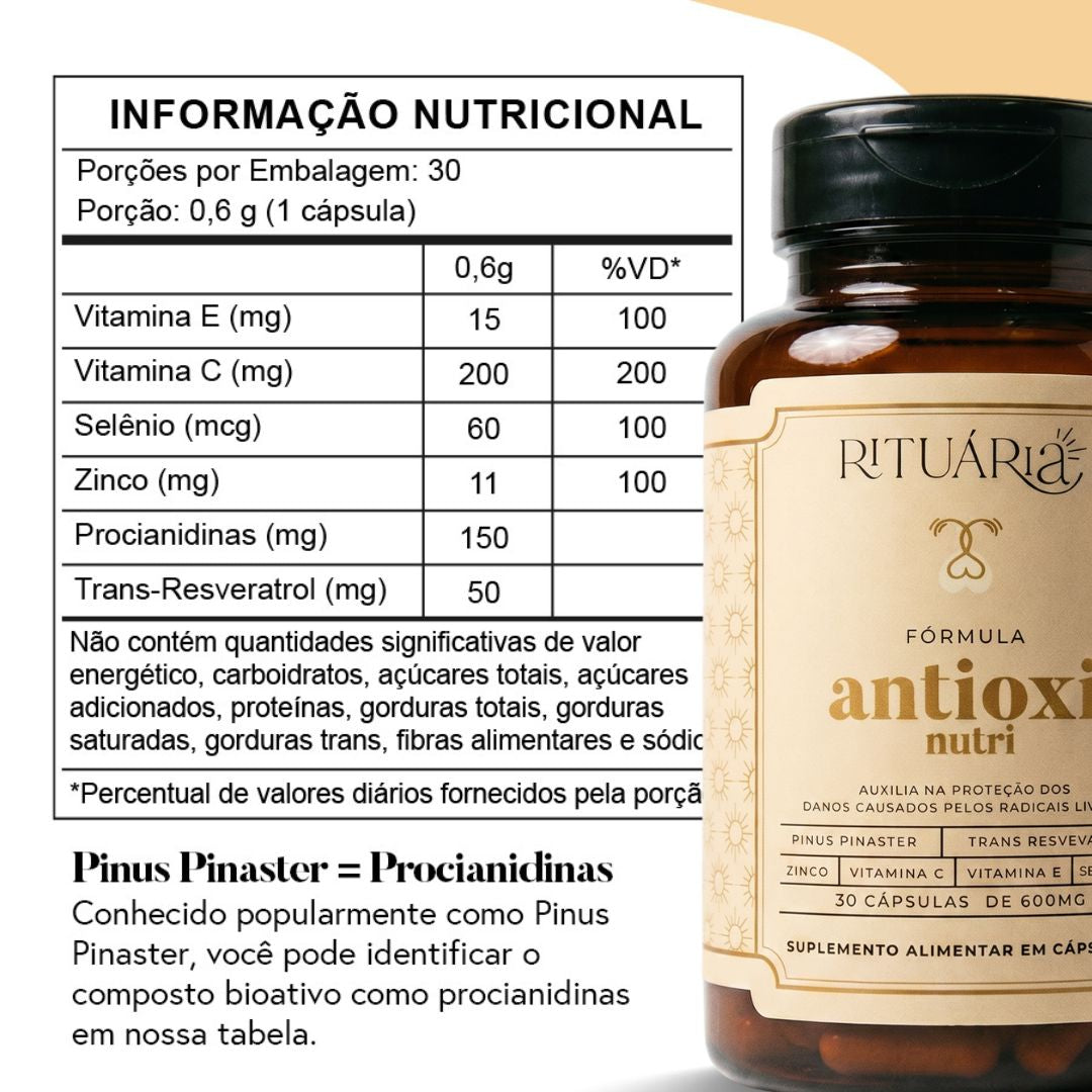3 Fórmula Antioxi Nutri 30 cápsulas (3 meses)