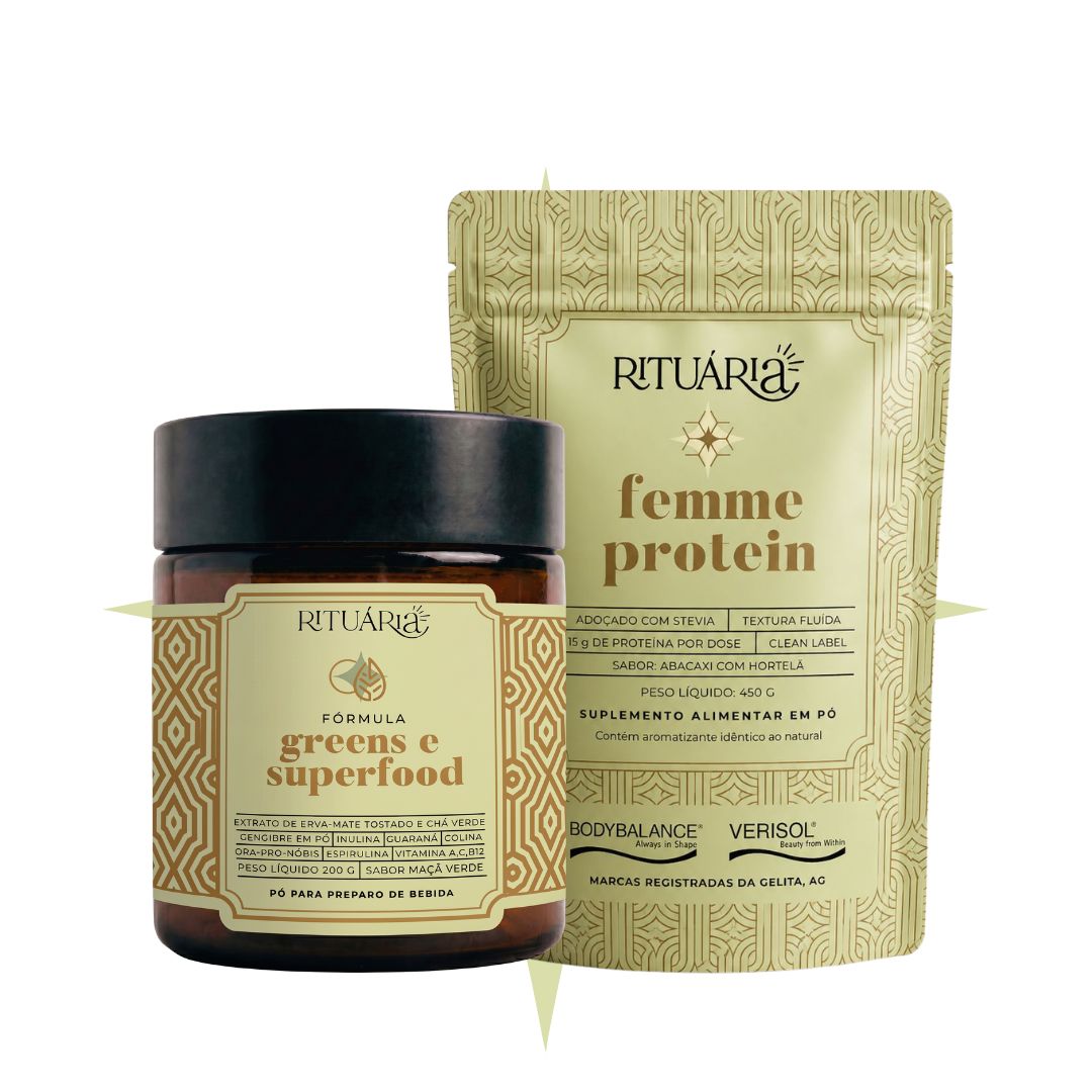 Ritual de Apoio para Canetinhas (Femme protein + Greens)