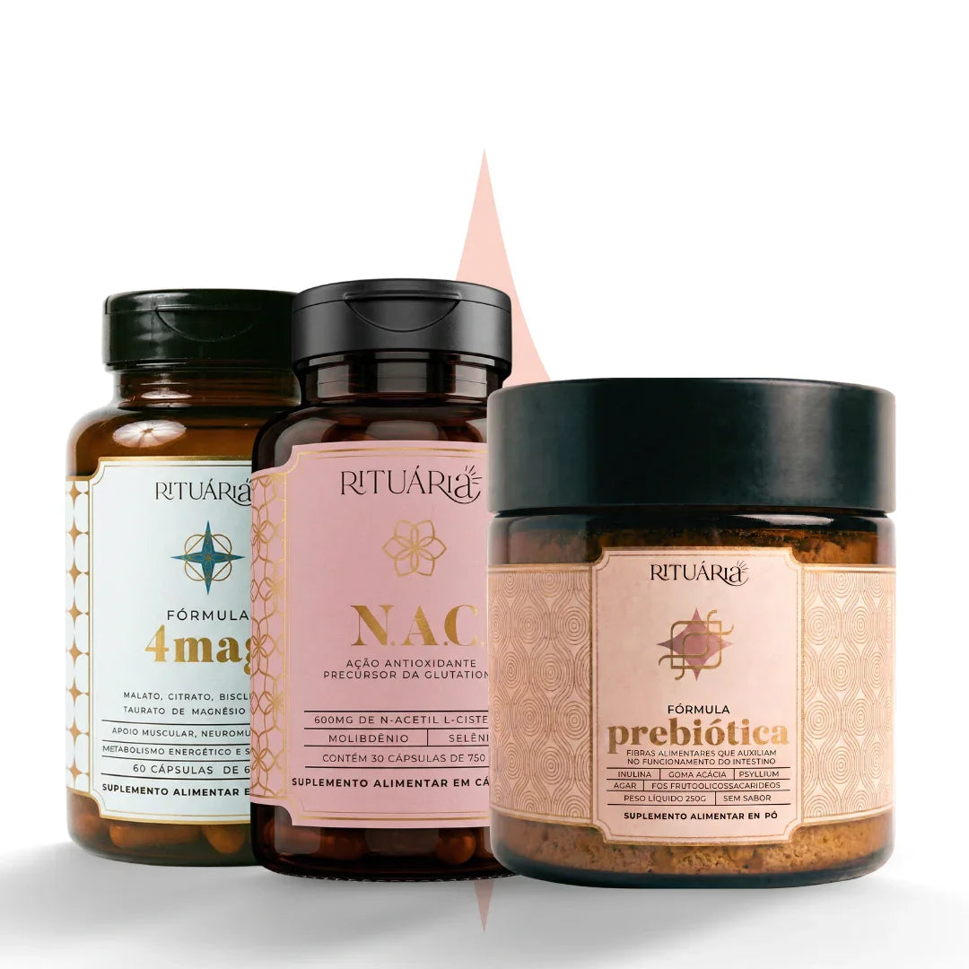 Trio Essencial (4Mag + Prebiótica + NAC)