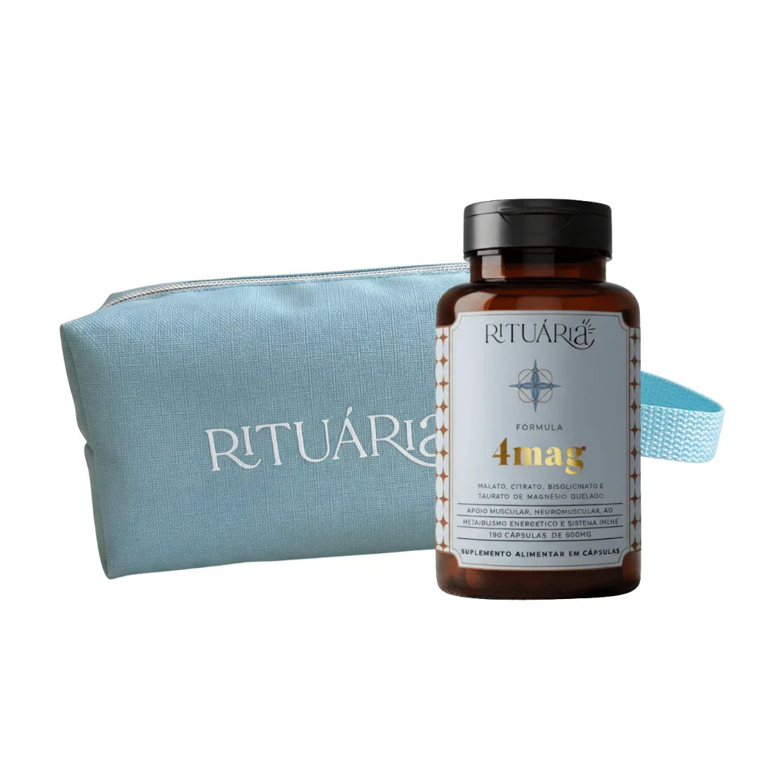 Kit 4Mag 180 Cápsulas + Necessaire Azul