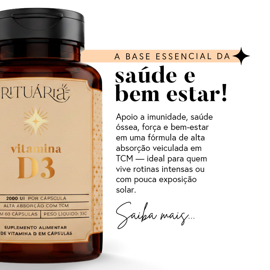 Vitamina D3 2.000 UI com TCM - 60 cápsulas