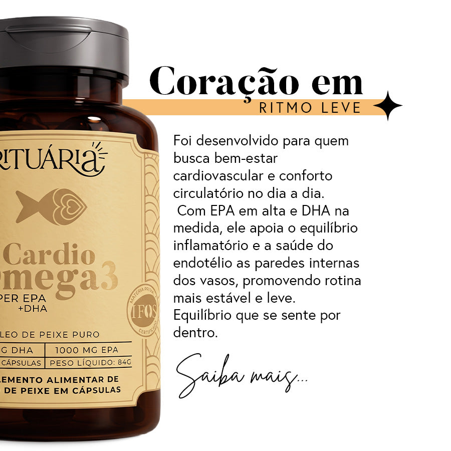 Fórmula Cardio Ômega 3 (Super EPA) - 60 cápsulas - Com Certificação IFOS