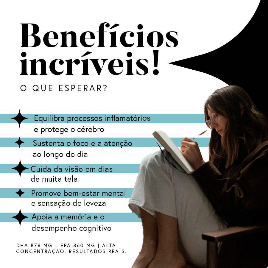 Fórmula Neuro Ômega 3 (Super DHA) - 60 cápsulas - Com Certificação IFOS