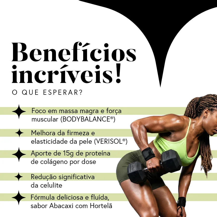 Femme Protein - Colágeno BODYBALANCE® + VERISOL® - Sabor Abacaxi com Hortelã