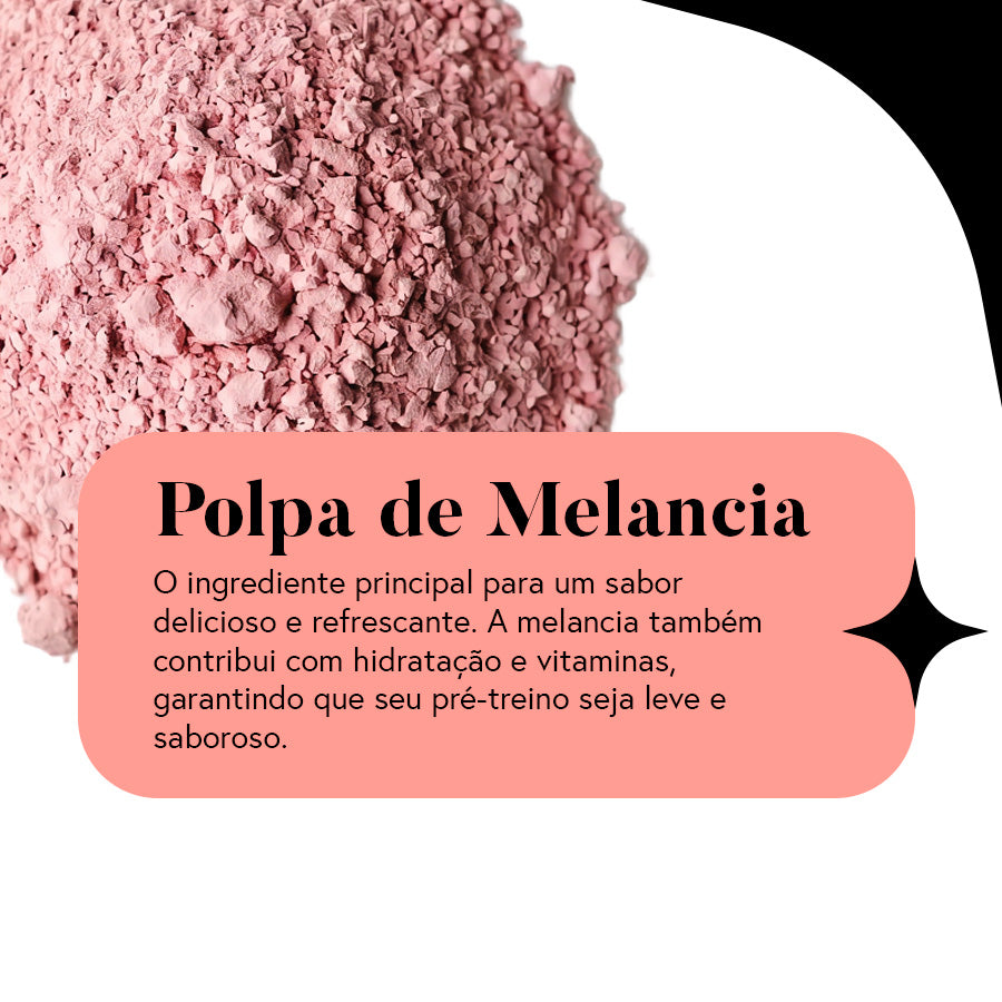 Juicy Beat (Pré-treino Natural sem Cafeína) - Sabor Melancia com Limão