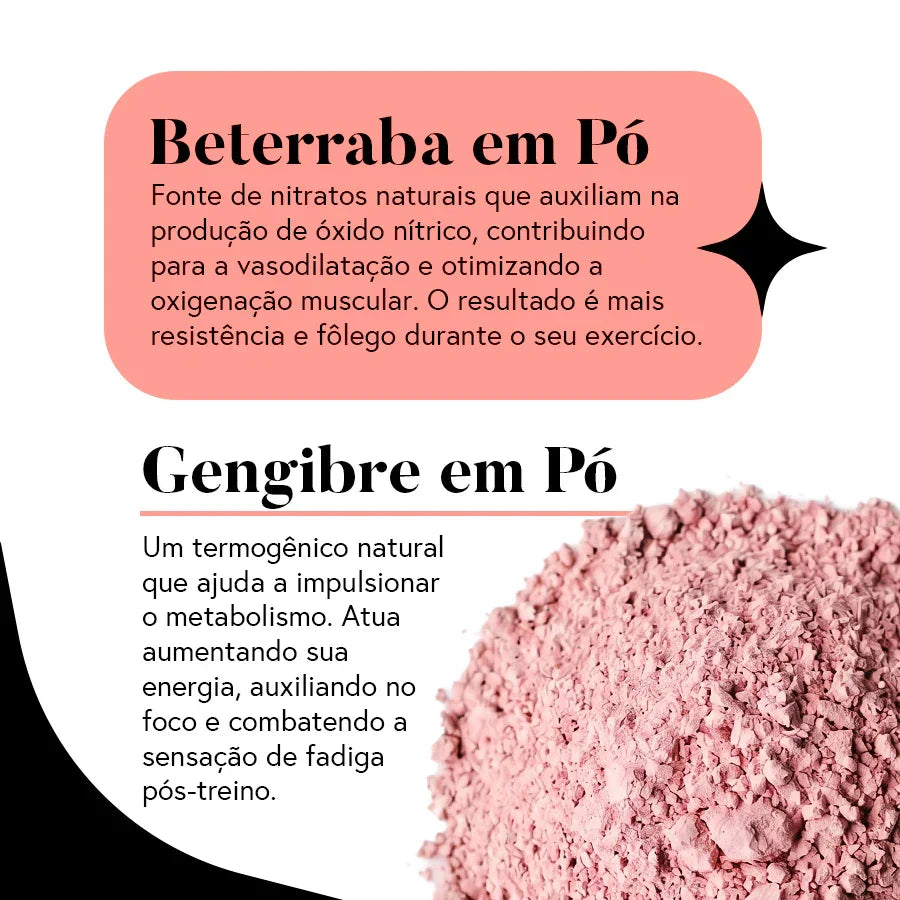 Juicy Beat (Pré-treino Natural sem Cafeína) - Sabor Melancia com Limão
