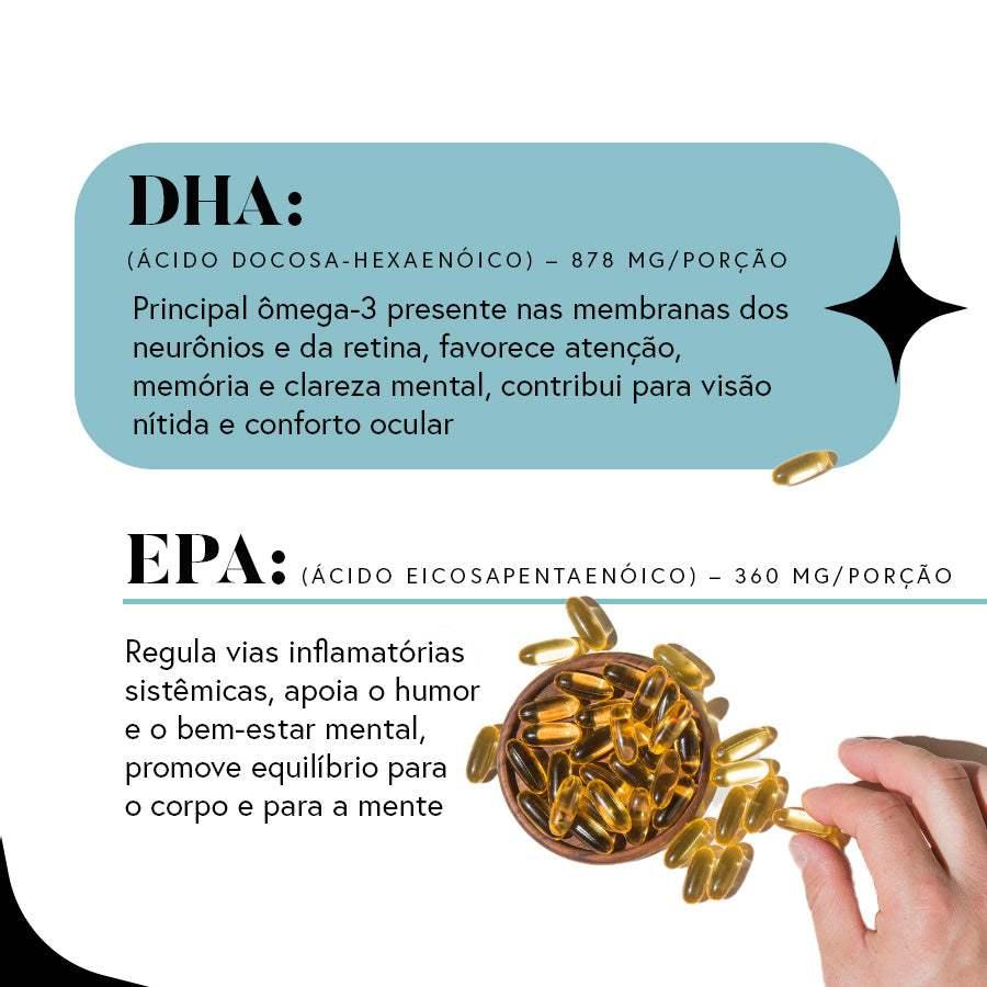 Fórmula Neuro Ômega 3 (Super DHA) - 60 cápsulas - Com Certificação IFOS