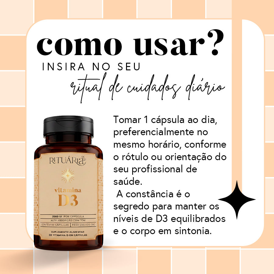Vitamina D3 2.000 UI com TCM - 60 cápsulas