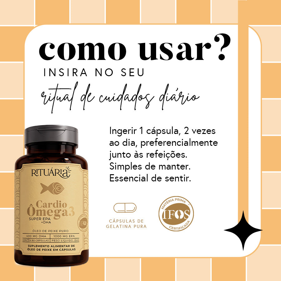 Fórmula Cardio Ômega 3 (Super EPA) - 60 cápsulas - Com Certificação IFOS