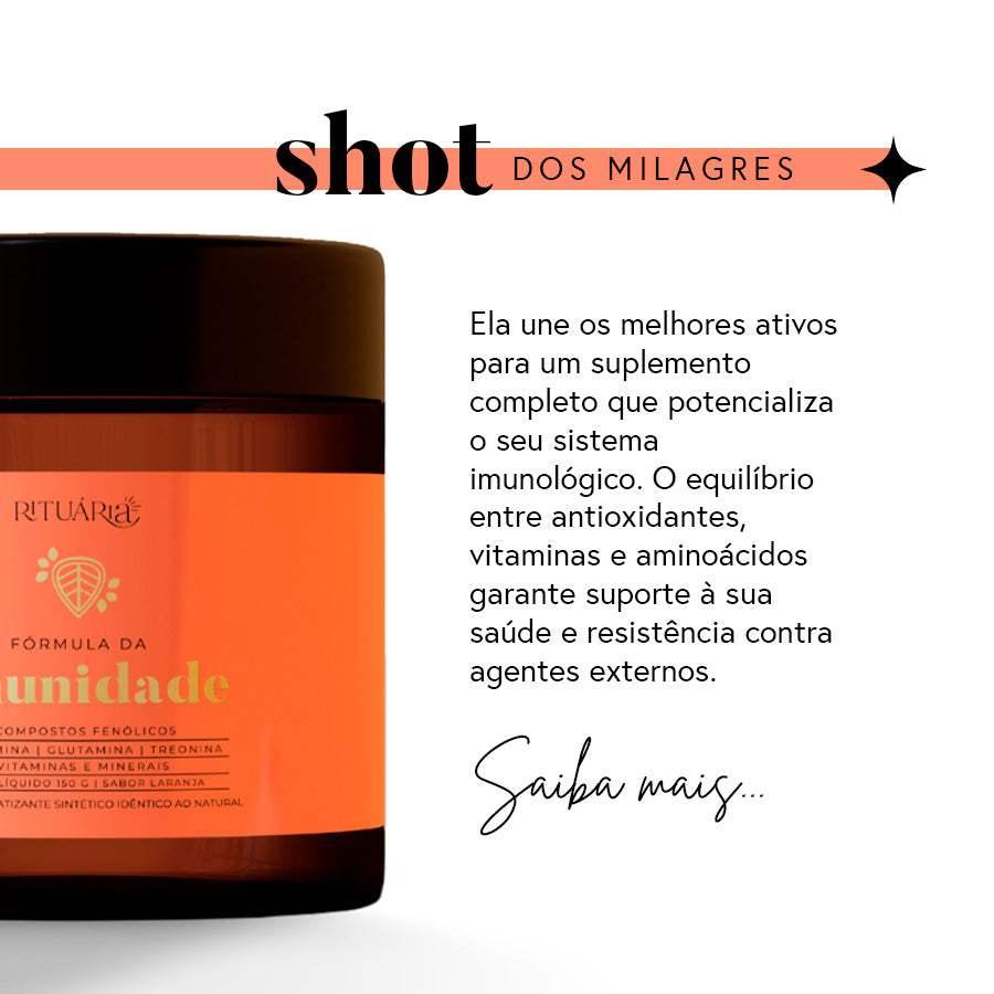 Imuno Shot (Fórmula da Imunidade) 150 g - Curcumina + Glutamina