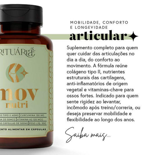 Fórmula Mov Nutri - 30 dias (Colágeno Tipo II + Vitamina D3 + K2)