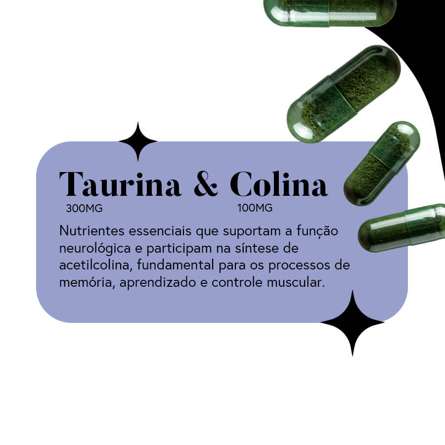 Fórmula Brain+ (Nootrópico para melhora do foco sem cafeína) - 30 dias
