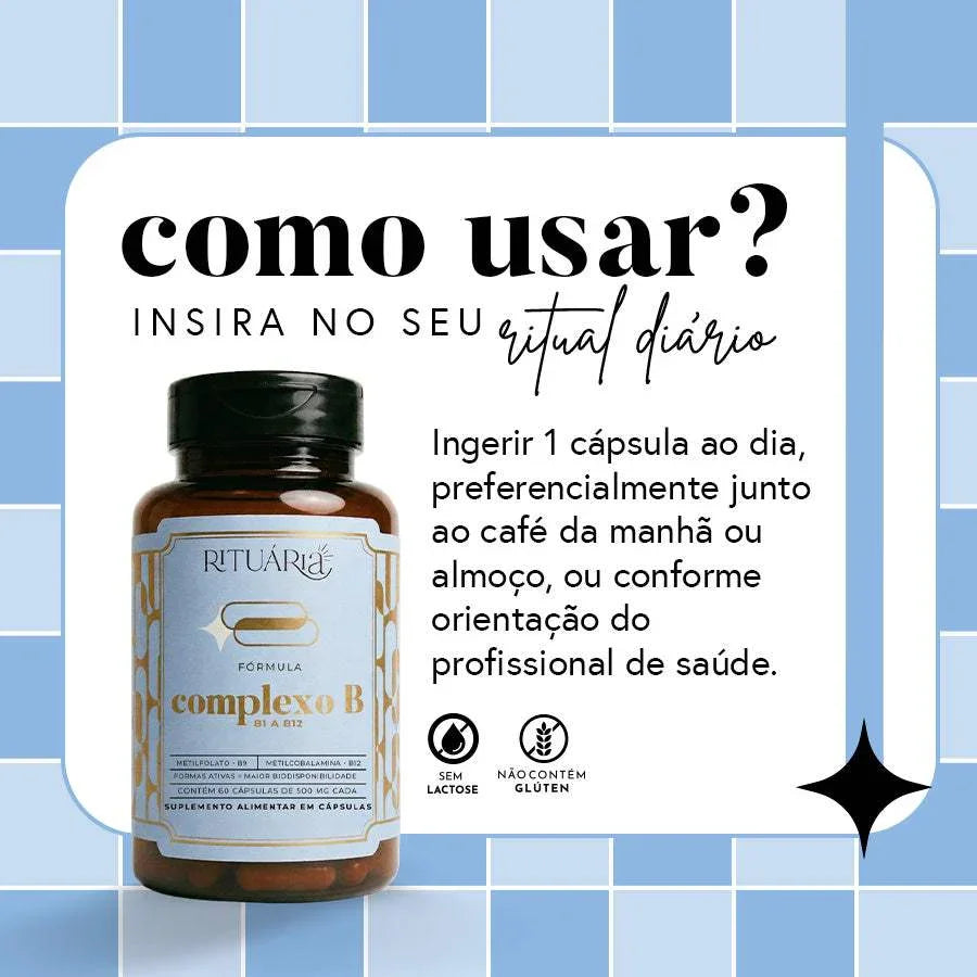 3x Fórmula Complexo B - 60 dias (60 cápsulas)