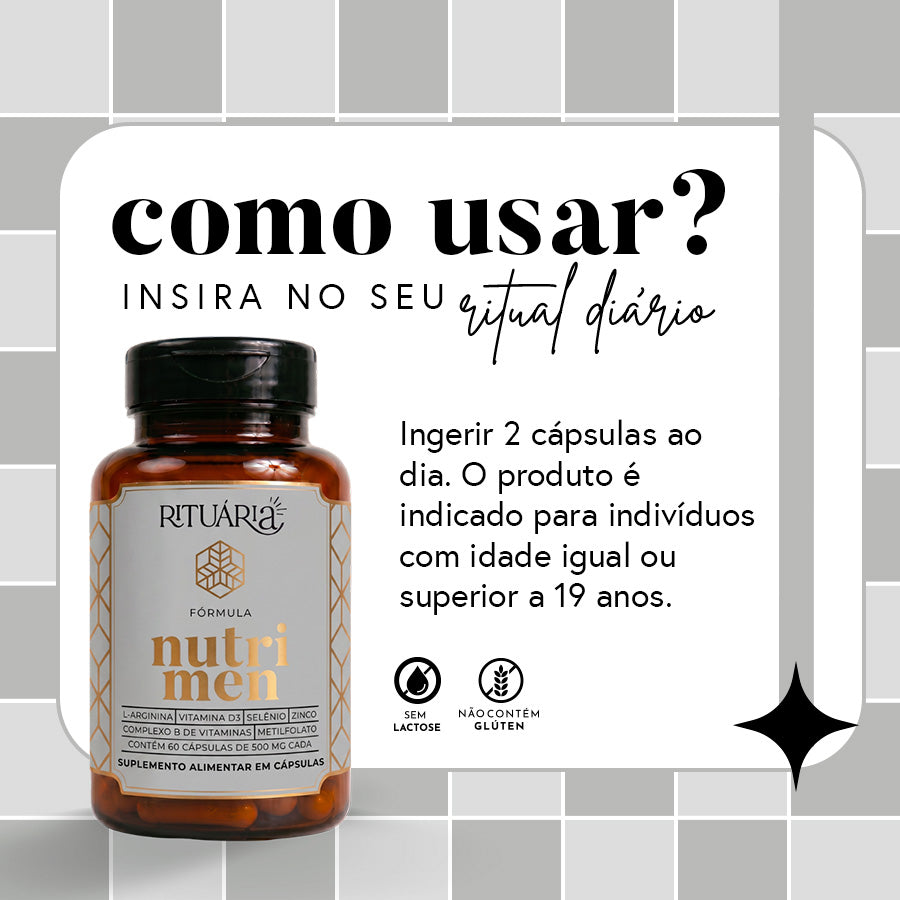 Fórmula Nutri Men (Multivitamínico de A a Z para Homens) - 30 dias