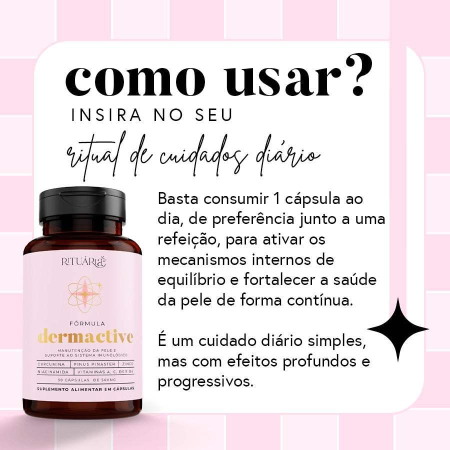 Fórmula Dermactive - 30 dias (Niacinamida Oral + Curcumina +Zinco)