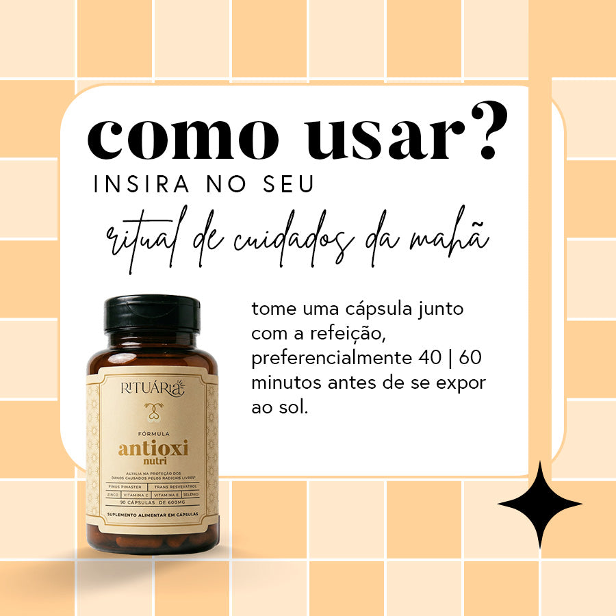 Fórmula Antioxi Nutri – Protetor Solar Oral (90 cápsulas – 3 meses)