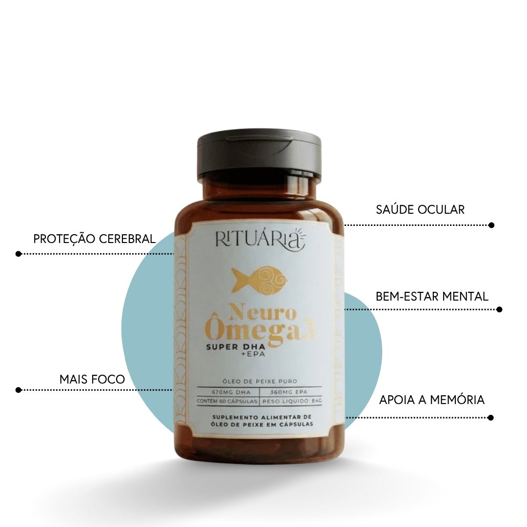 Fórmula Neuro Ômega 3 (Super DHA) - 60 cápsulas - Com Certificação IFOS