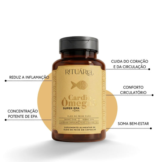 Fórmula Cardio Ômega 3 (Super EPA) - 60 cápsulas - Com Certificação IFOS
