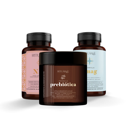 Trio Essencial (4Mag + Prebiótica + NAC)