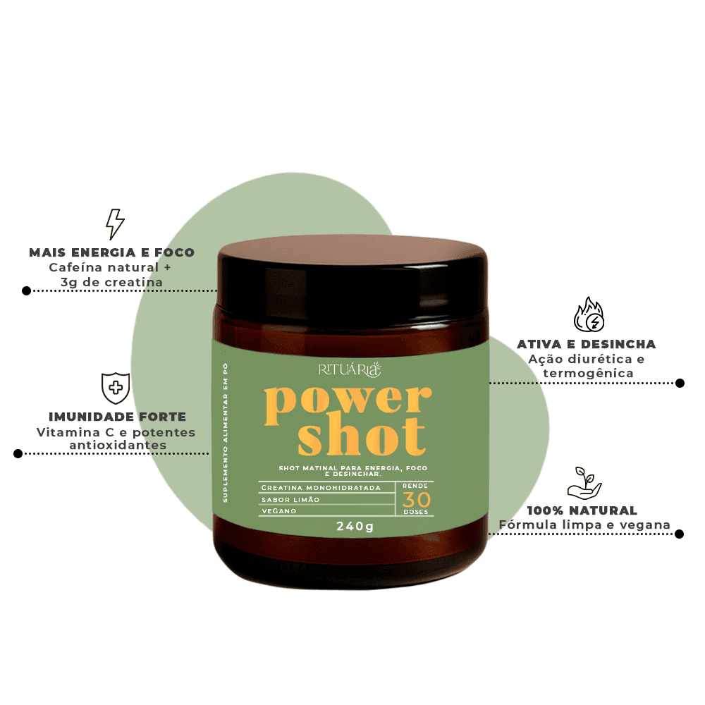 Power Shot com Creatina - Sabor Limão